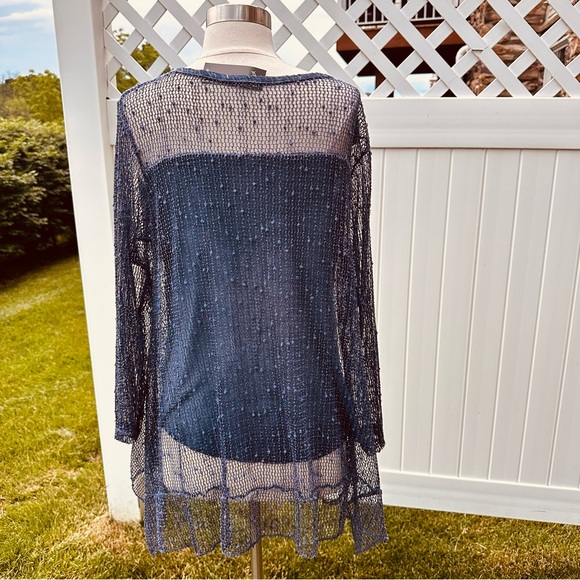 Chicca Paisley Mesh Overlay Top - Picture 8 of 15